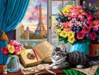Online jigsaw puzzles cat BigPuzzle.net - free online jigsaw puzzles full screen games! Play free! Bigest online Puzzles with rotation options!